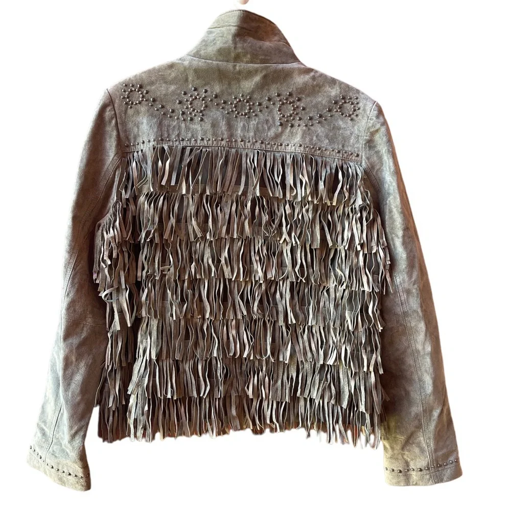 Scully Fringe Suede studded Leather Jacket Size XXL - Picture 4 of 11
